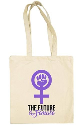 bolsa con símbolo feminista