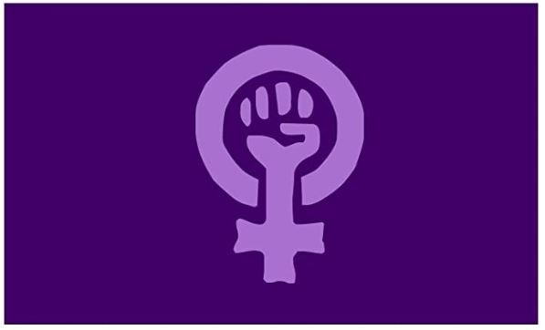bandera feminismo morada